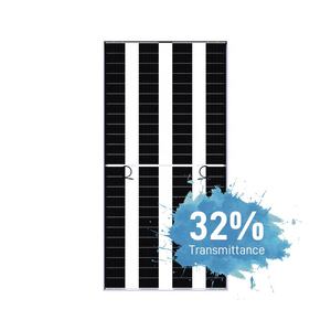 Pannello Solare in Vetro Trasparente Personalizzato da 380W 390W 400W per BIPV, Serre Energeticamente Efficienti ed Ecologiche - Product Image 1
