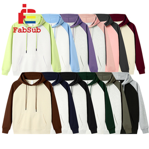 Manga Raglan Popular Hoodie Sublimação <span class=keywords><strong>Plus</strong></span> Size Hoodie grosso em branco Tecido Casual Homens Mulheres Raglan Hoodie Sublimação - Product Image 1