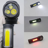 Lampe torche rechargeable à clip magnétique avec lumière latérale COB, lampe torche d'extérieur pour le camping, la randonnée et les situations d'urgence
