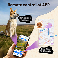 Collier de suivi GPS 4G sans fil pour chien, étanche, avec positionnement multi-satellites, zone virtuelle sécurisée/interdite et entraînement progressif