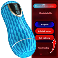 Automatischer Sex-Mund für Männer mit 10 Vibrationsmodi, leise, realistisch, aus TPE, mit Heiz- und Saugfunktion