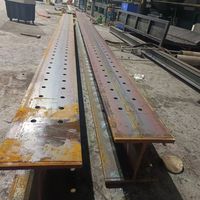 Poutre en acier profilé H W18*76 non allié, longueur sur mesure pour la construction, avec trous percés, découpe laser et conception pliée