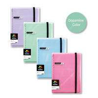 Carnet à feuilles mobiles Colorfly A5, couverture en PP Macaron, reliure rechargeable, pages amovibles faciles, carnet de journal pour étudiant