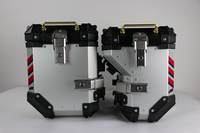 Vente en gros de boîtes à bagages latérales pour moto JPAD, 45L, noir, en alliage d'aluminium, sac de transport, boîte de rangement, coffre, garantie 1 an