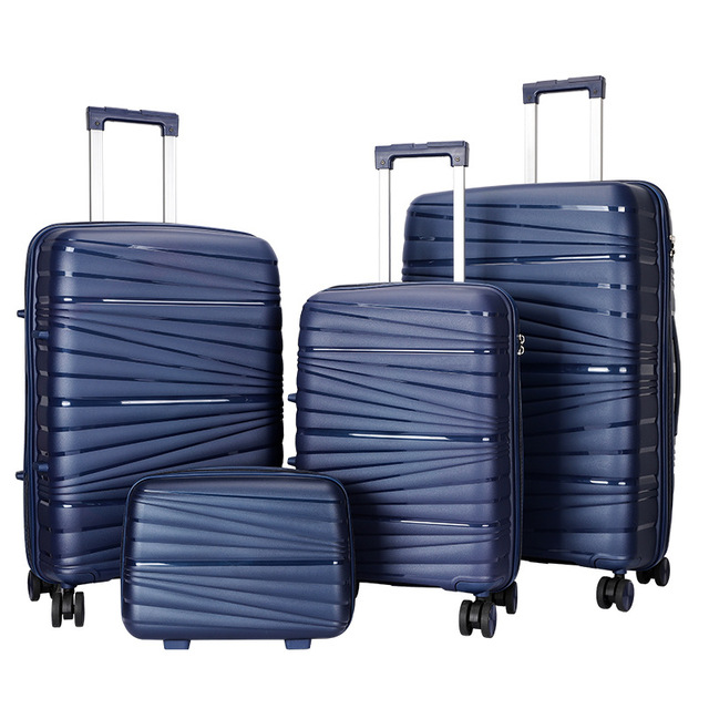 Contemporary Black Mullti Polycarbonate Carry-on Waterproof Durable Luggage Large Capacity Pp Carry On Suitcase