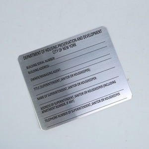 <span class=keywords><strong>Plaque</strong></span> de sécurité en aluminium personnalisée, panneau d'avertissement en métal brossé, étiquette <span class=keywords><strong>autocollante</strong></span>, panneau incendie, <span class=keywords><strong>plaque</strong></span> signalétique pour immeuble d'appartements - Product Image 4