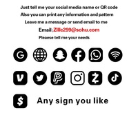 Panneau Acrylique Personnalisé Code QR pour Entreprise, Signe Social avec Logo Instagram Facebook, Icône Effet Miroir Or/Argent/Or Rose