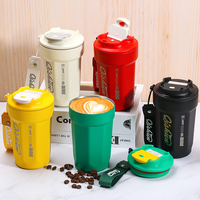 Nouvelle bouteille d'eau thermique à double paroi en acier inoxydable 316 avec couvercle et sangle, design original, tasse à café pour les voyages
