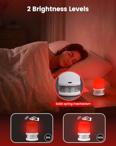 ไฟกลางคืน LED ขนาดเล็ก 3 สี ควบคุมการกดปุ่ม ปรับความสว่างได้ ชาร์จผ่าน USB พกพาสะดวก สำหรับห้องเด็ก - Product Image 5