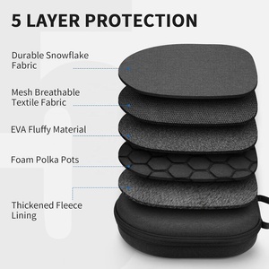 Étui intelligent EVA pour <span class=keywords><strong>Apple</strong></span> <span class=keywords><strong>AirPods</strong></span> <span class=keywords><strong>Max</strong></span> Housse de transport portable pour voyage Fermeture à glissière Supporte le mode veille Organisateur rigide Sac de rangement - Product Image 6