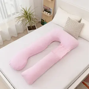 U Shaped Pregnancy Pillow Maternity Pillows Outer Cover Full Body For Pregnant Women