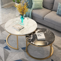 Canapé de salon nordique en vente chaude, meubles de luxe, table basse en marbre