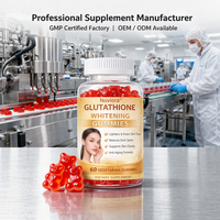 Gummies de glutathion à marque privée, supplément éclaircissant pour la peau, vitamine C, collagène, gummies de beauté, fabricant OEM ODM