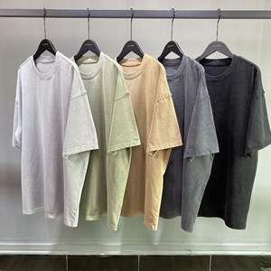 Camisetas de Manga Corta para Hombre, 275 g/m², Logotipo Personalizado, 100% Algodón, Estilo Vintage Lavado, Tallas Grandes, Estampadas - Product Image 1