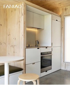 Armadi da Cucina Personalizzati in Melamina Monoblocco Cucina Completa Mini Cucina per Appartamenti e Hotel - Product Image 4