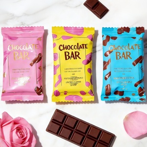 ถุงไมลาร์แบบปิดผนึกด้านหลังที่ปรับแต่งได้ สำหรับบรรจุภัณฑ์อาหารโปรตีน พลังงาน เห็ด ช็อกโกแลตบาร์ แบบซองหมอน - Product Image 1