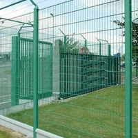 Panneau de clôture populaire en Pologne, poteau thermolaqué avec panneau de clôture soudé