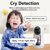 Monitor para Bebés OEM 3MP HD PTZ con WiFi, Cámara de Video Intercomunicador con Visión Nocturna Infrarroja para Seguridad en el Hogar
