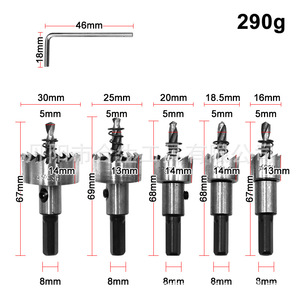 Juego de sierras perforadoras dentadas Mr Drill de 16, 20, 25 y 30 mm con punta de carburo para perforación de tubos - Product Image 2