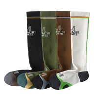 Personnalisé Élastique Confortable Genou Haut Équitation Courir Bas Femmes Genou Bas Yoga Chaussettes De Compression