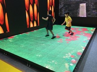 Support de piste de danse à LED, panneaux muraux, écran tactile, numérique, carrelage couleur, jeu de danse