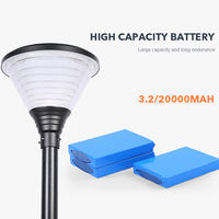 Lampu LED Tenaga Surya Super Terang Tahan Air IP65 Berbahan Aluminium PC untuk Penerangan Taman, Warna 3000K-6500K, Menyala Sepanjang Malam