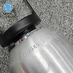 Cilindro de <span class=keywords><strong>CO2</strong></span> de aluminio de 2L 1,5 kg para máquina de refrescos con estándar ISO7866 - Product Image 4