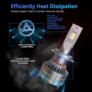 Tăng Led Ô Tô Đèn Pha M8Pro Không Thấm Nước IP68 H4 H7 9005 9006 280W 6000K 40000LM Xe LED Đèn Pha Bóng Đèn - Product Image 2