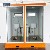 Toilettes mobiles à faible coût DDP, maison mobile, salle de bain mobile, WC portable, conteneur de toilettes, salle de repos, toilettes préfabriquées, supermarché, école