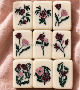 Juego de Mahjong Americano de Lujo Moderno de 3 Capas con Grabado Acrílico, Serie <span class=keywords><strong>Everett</strong></span>, 160 Fichas de Juego Estándar - Product Image 5