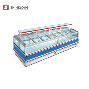 Siêu Thị Thương Mại Đôi Đảo Đông Lạnh Thịt Hiển Thị Tủ Lạnh Mở <span class=keywords><strong>Showcase</strong></span> - Product Image 1