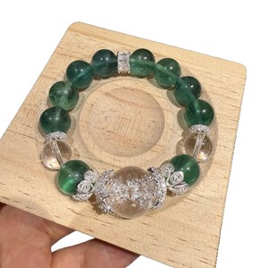 Pulsera de cuentas curativas de 14mm de diámetro al por mayor Natural White Ghost Green <span class=keywords><strong>Asai</strong></span> Clear Dew Ice Acero inoxidable Little Steady - Product Image 6