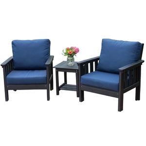 Morden 3pcs PE Rotin Sectionnel Bistro Set Mobilier Extérieur pour Cuisine Hôtel Villa Cour - Product Image 6