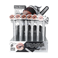 Eyeliner liquide délicat Kiss Beauty, super noir, vente en gros, facile à appliquer, longue tenue 24h, waterproof, stylo eyeliner