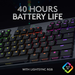 Teclado Mecánico Logitech G913 TKL Tenkeyless de 87 Teclas, Perfil Bajo, Interruptor <span class=keywords><strong>GL</strong></span>, LIGHTSYNC RGB, Parte Superior de Aluminio, 2.4GHz para Esports - Product Image 5
