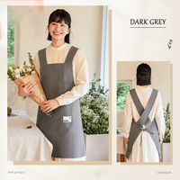 Tablier d'atelier personnalisé pour café japonais Tablier en coton pour serveur avec logo personnalisé