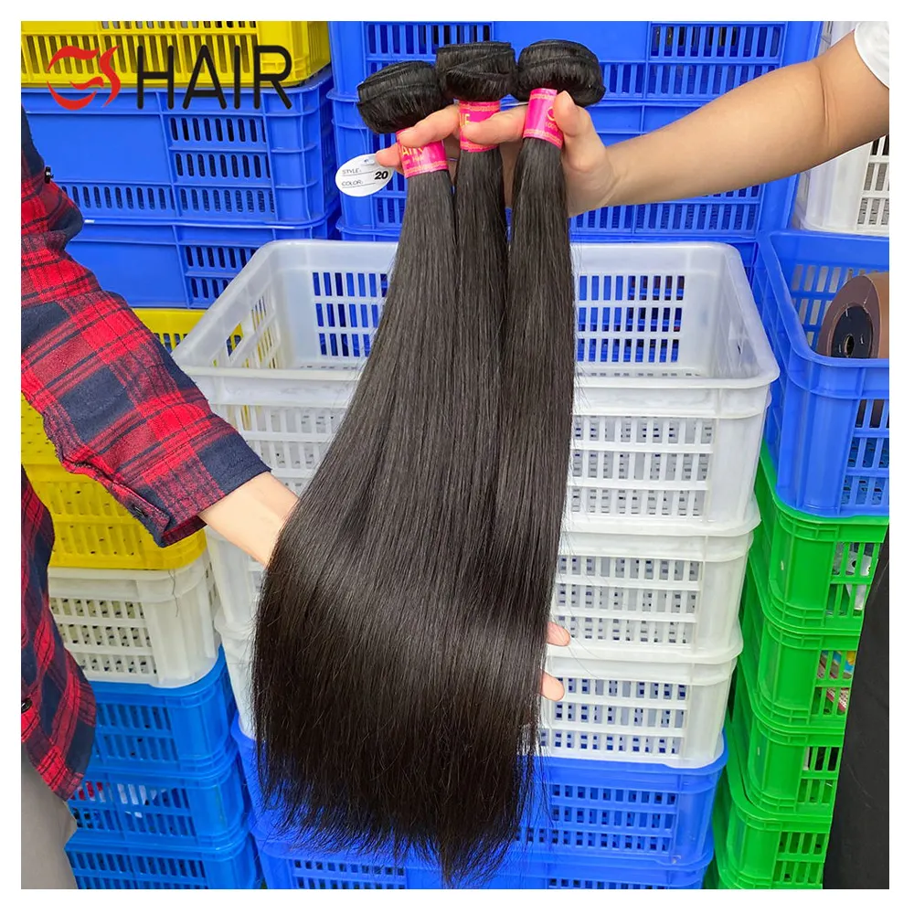 GS Grade 12a Super Double Drawn Bone Straight Hair Bundles,Human Hair Extensions Best Quality Vietnamese Raw Hair