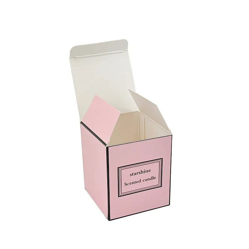 Venta al por mayor logotipo personalizado papel embalaje caja de cartón vela/medicina/comida/cosméticos cajas de papel de embalaje