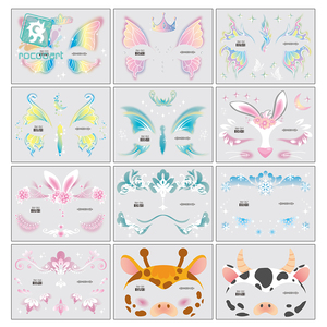 Verjaardagsfeestje Benodigdheden Gunsten Dinosaurus Tijger <span class=keywords><strong>Panda</strong></span> Gezicht Tatoeages Verf Voor Kinderen Jongens Meisjes Make-Up Gezichtsmasker Tatoeages Voor Kinderen - Product Image 5