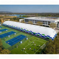Dômes gonflables pour bâtiments soutenus par l'air en PVDF haute résistance, dôme gonflable pour le sport, dôme gonflable pour terrain de basket-ball, terrain de football