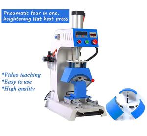 Heat Transfer Press Machine 4in1 Pneumatic Semi-Automatic Hot Stamping <b>Printer</b> 230x100mm Cap Cup T-Shirt Leather Logo Can - Product Image 4