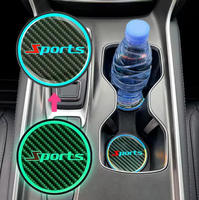 Sous-verres antidérapants lumineux pour porte-gobelets de voiture, lot de 2, avec logo personnalisé en usine