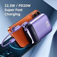 Batterie externe solaire Z2 10000mAh 22.5W à charge rapide avec câble intégré pour le camping en extérieur
