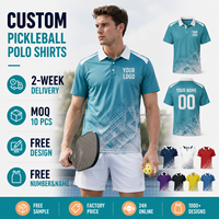 Chemises polo de pickleball personnalisées à 3 boutons pour équipe et club, respirantes, maillots de pickleball personnalisés, hauts unisexes