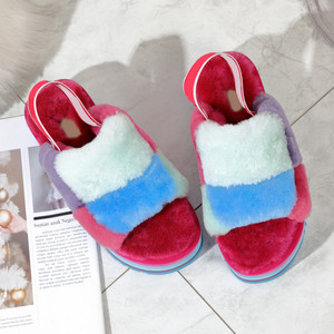 Sandalias de Piel Sintética para Mujer al por Mayor, Sandalias de Verano para Niña, Lindas y Elegantes, Pantuflas Peludas para Bebé, Sandalias Antideslizantes de Moda - Product Image 5