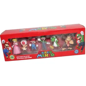 가장 인기있는 판매 8cm 슈퍼 마리오 장난감 마리오 브라더스 시리즈 슈퍼 마리오 Pvc 아이들을위한 장난감 그림 선물