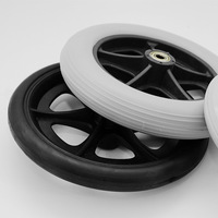 Chariot d'équipement de chirurgie réglable de 8 pouces Roues de remplacement de fauteuil roulant en polyuréthane pour poussettes de bébé Pneus de fauteuil roulant