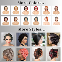 Perruque courte Pixie Cut en dentelle complète, perruques courtes bouclées sans colle 180% Pixie Cut, perruque 13x4 Pixie Curls en cheveux humains courts