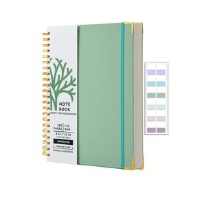 สมุดโน้ตเกลียว A5หรูหราปกสมุดปกแข็งสมุดไดอารี่แบบประณีตโลโก้สีออกแบบได้ตามต้องการ - Product Image 1