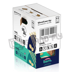 Caja de Exhibición Promocional de Cartón Corrugado Perforado para Refrigerios, Reciclable, con Bandeja Desprendible PDQ, Embalaje Listo para Exhibición en Supermercados - Product Image 5